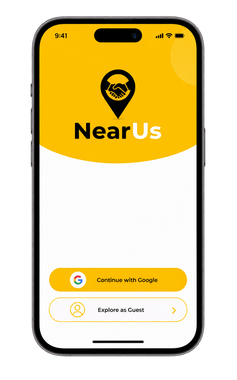 NearUs app screen